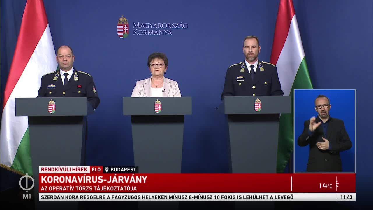 Operatív törzs: délután megkapják megbízóleveleiket a kórházparancsnokok