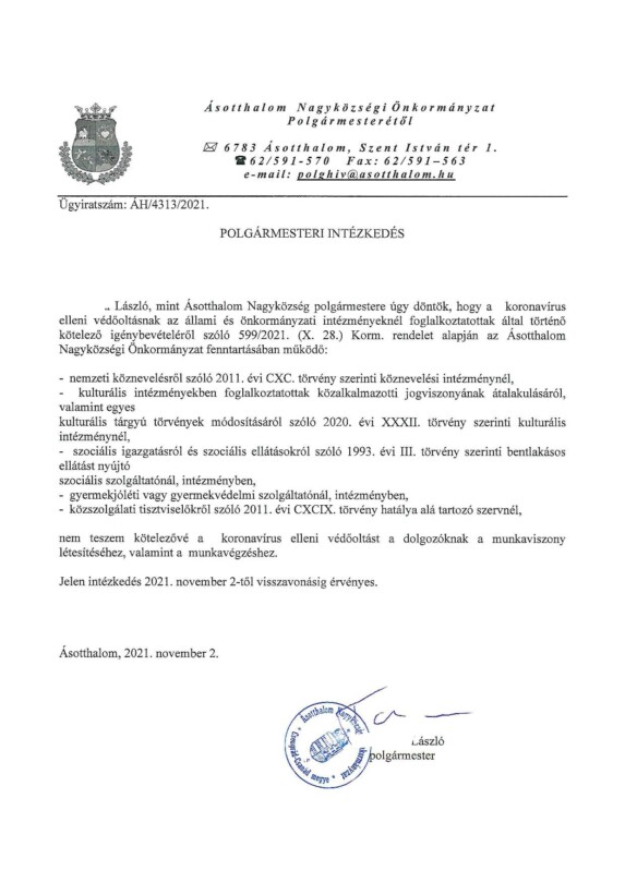 A Mi Hazánk elutasítja a diszkriminációt - Ásotthalmon sem lesz kötelező az oltás