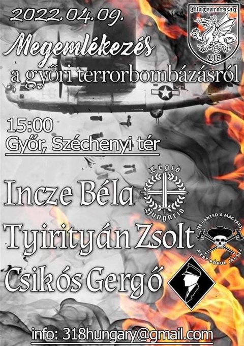 A '44-es terrorbombázásra emlékeznek Győrben
