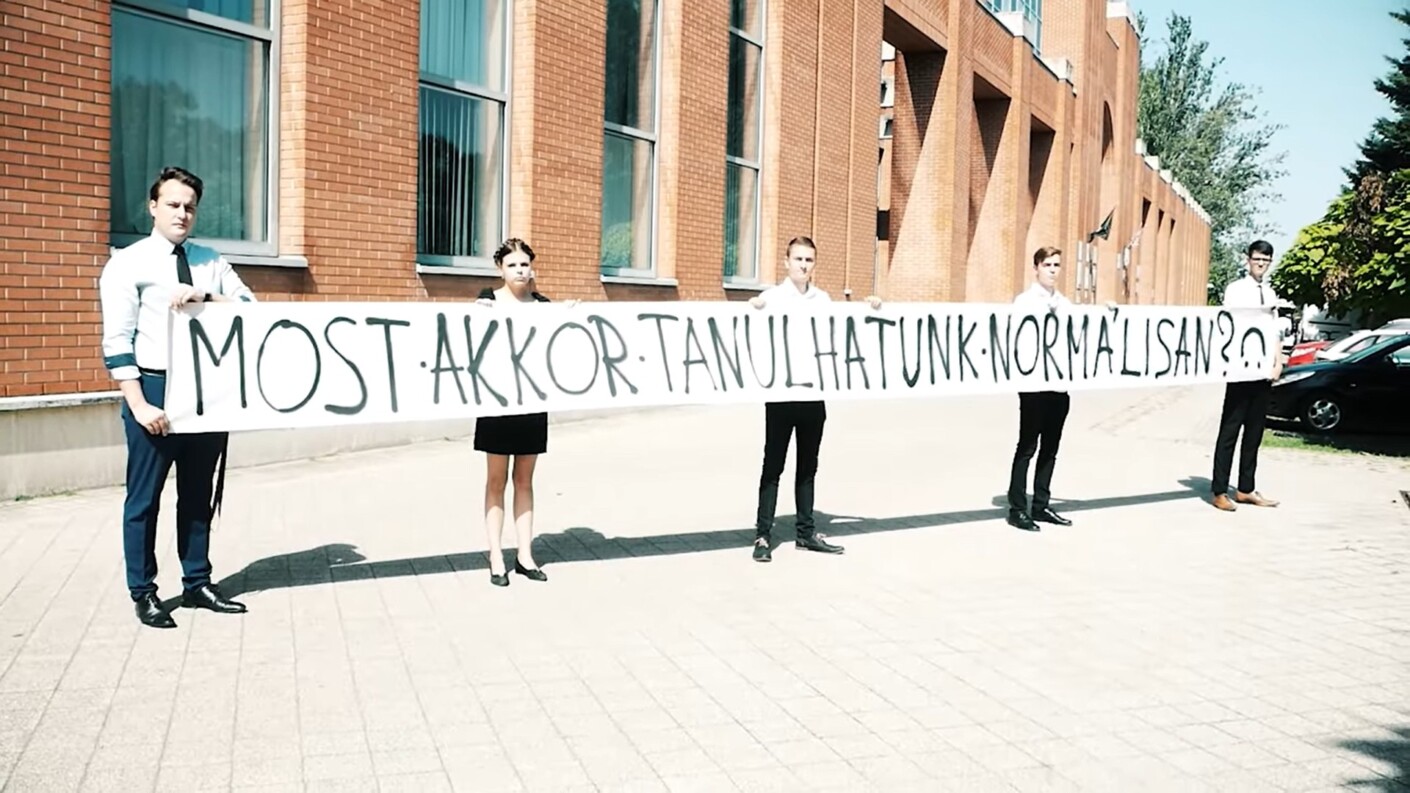 Mi Hazánk Ifjai - "Stabilitást, rendet és megfizethető rezsiárakat az iskolákban!"