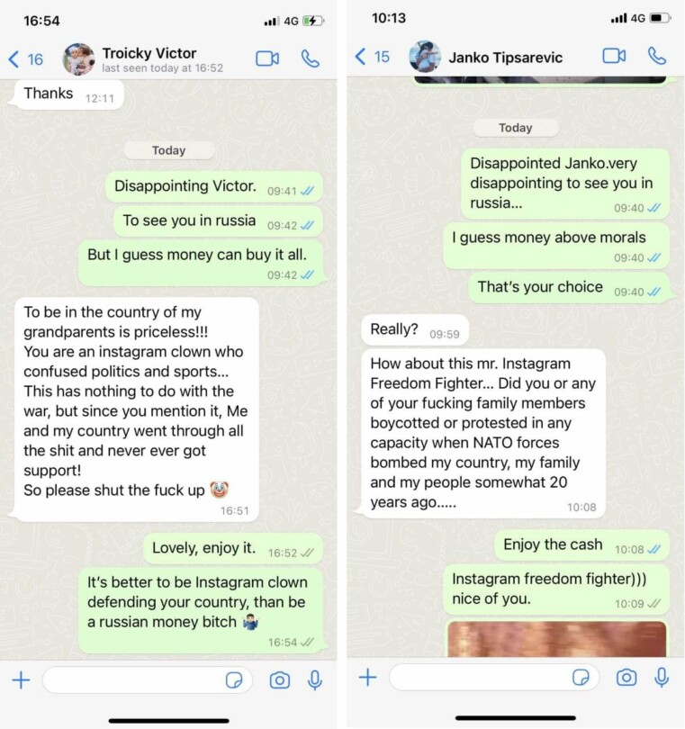 Korábban még be akart vonulni a seregbe, de az ukrán teniszező most arról panaszkodik, hogy a szerb sportolókat beengedik Oroszországba