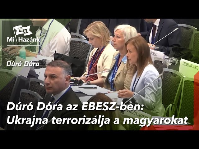Dúró Dóra az EBESZ-ben: Ukrajna terrorizálja a magyarokat (+VIDEÓ)