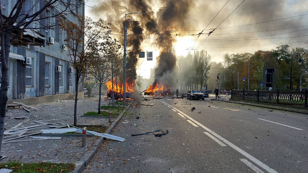 Kijev központját érte orosz rakétatámadás