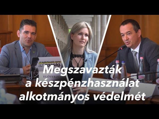 Megszavazták a készpénzhasználat alkotmányos védelmét az Országgyűlés Igazságügyi Bizottságában (+VIDEÓ)