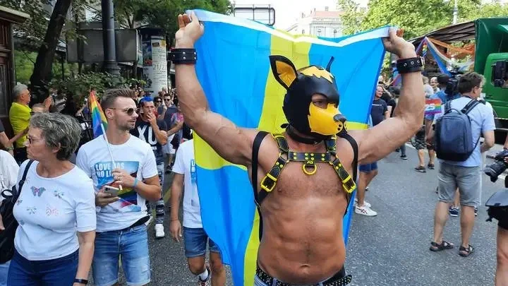 Résztvevő egy korábbi Pride felvonuláson (Fotó: Katona László / Magyar Hirlap)