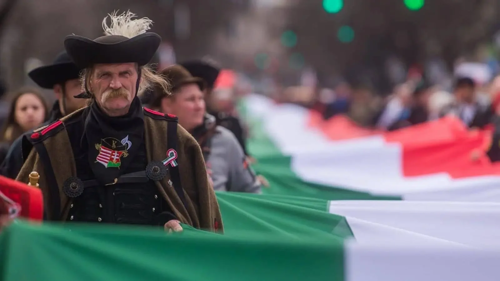 Hungarians mark the 171st anniversary of the 1848 revolution and war of independence against Habsburg rule during a commemoration held in Budapest in March 2019. Photo: EPA-EFE / Zoltán Balogh