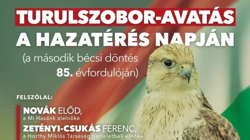 Turulszobrot avat a Mi Hazánk a Hazatérés Napján