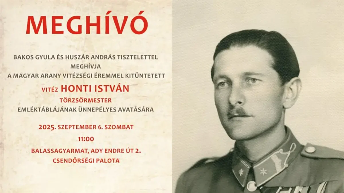 Honti István emléktáblájának ünnepélyes avatása