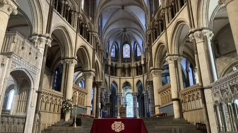 A canterburyi székesegyház kórustere Angliában