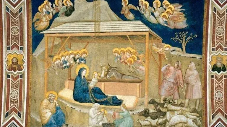Giotto: Jézus születése (Assisi, Szent Ferenc-bazilika)