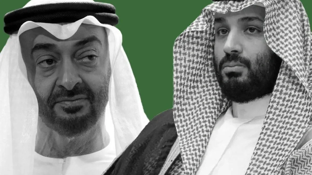 Mohamed bin Zajed Ál Nahján emirátusi elnök és Mohamed bin Szalmán al-Szaúd koronaherceg, szaúdi trónörökös | Kép forrása: X.com