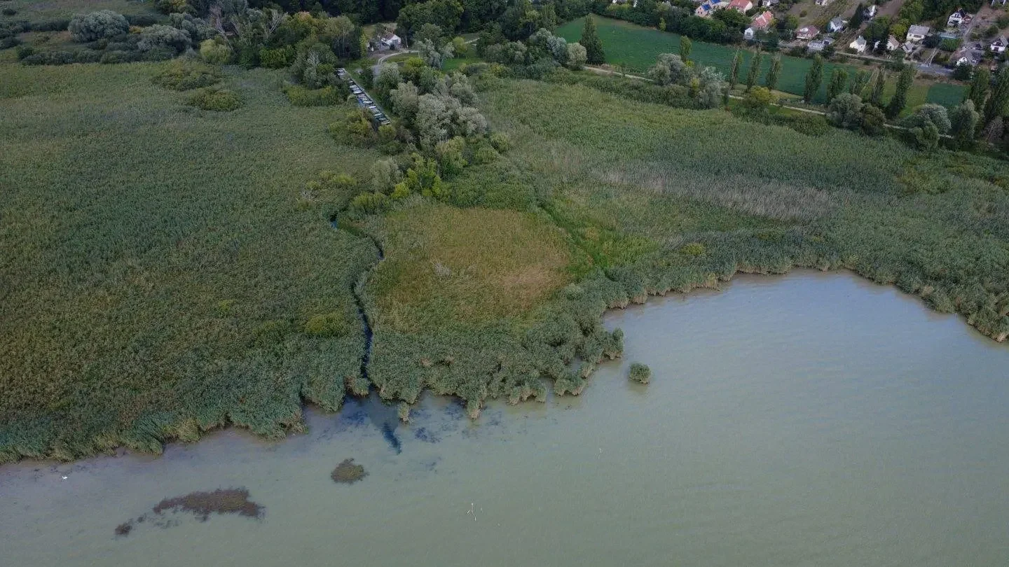 A tervezett szigligeti horgászkikötő és hajózócsatorna helyszíne | Kép forrása: 24.hu