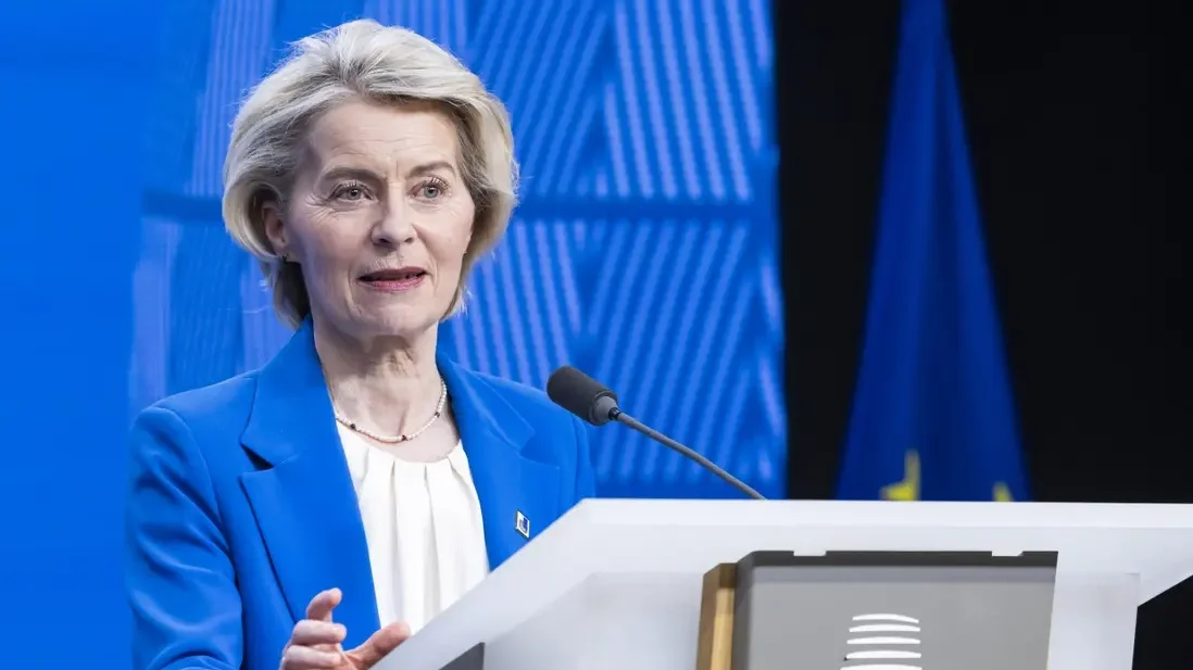 Ursula von der Leyen 2025. december 19-én | Fotó: Nicolas Economou/NurPhoto/Getty Images