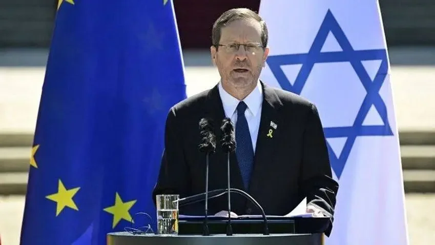 Jichák Hercog izraeli elnök Fotó: AFP