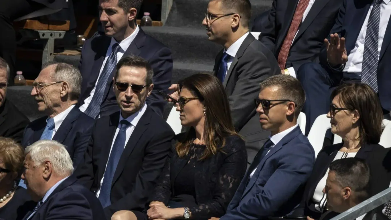  Varga Judit és Magyar Péter 2022 májusában Novák Katalin beiktatásán | Fotó: Németh Dániel/444