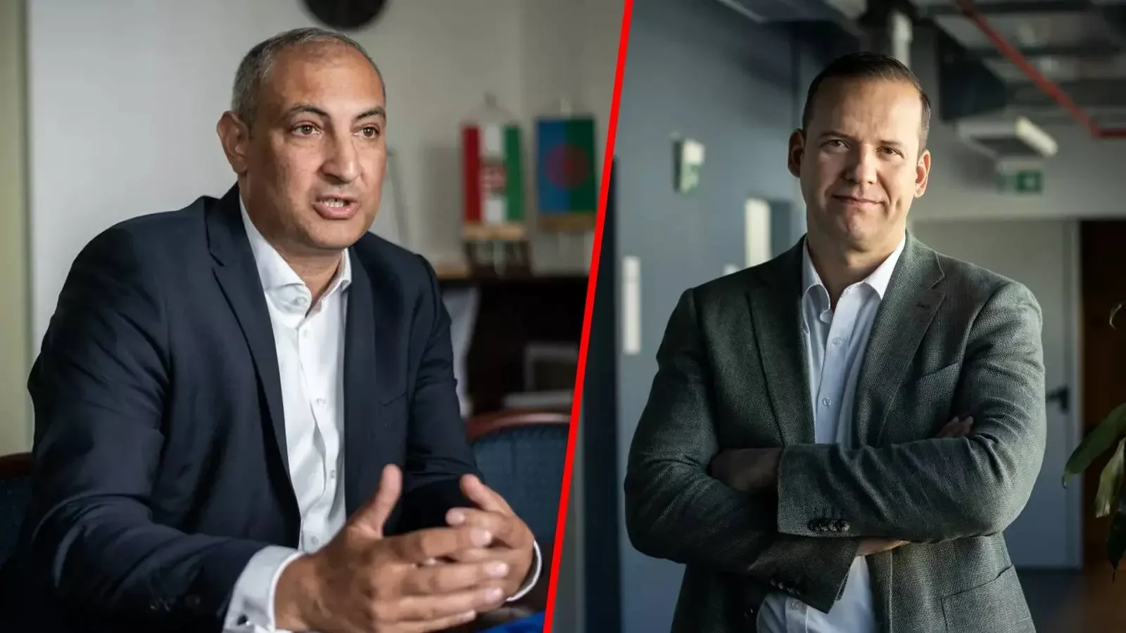 Sztojka Attila (balra) és Toroczkai László (jobbra) | Képmontázs: Remenyiczki Éva | Felhasznált források: Béres Márton/Népszava, Puskás Panna/Népszava