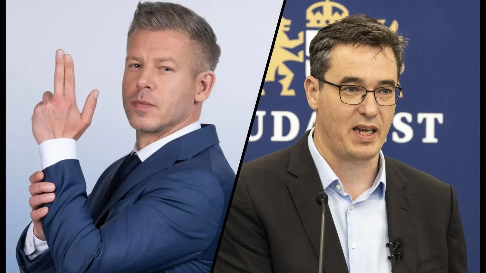 Egymásnak feszült Karácsony és Magyar | Képmontázs: Lipták Tamás