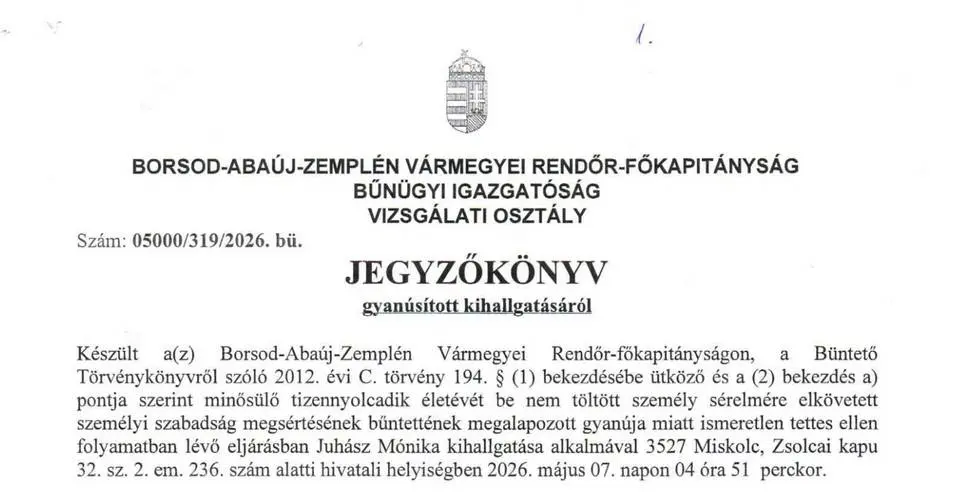 Gyanúsítotti kihallgatás