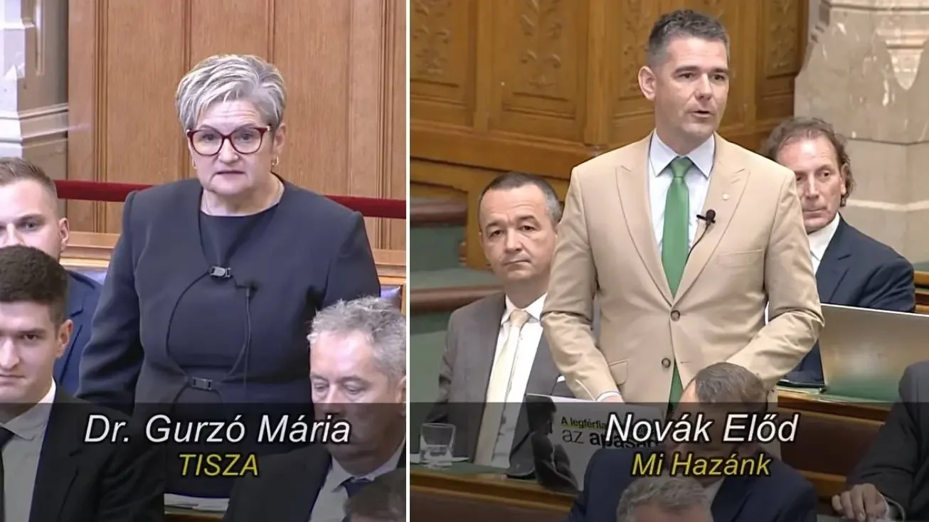 Képmontázs forrása: OrszággyűlésÉLŐ/YouTube, Novák Előd/YouTube