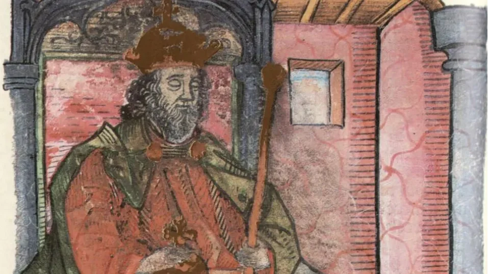 II. (Vak) Béla-ábrázolás a Thuróczy-krónikából (Chronica Hungarorum, 1488)