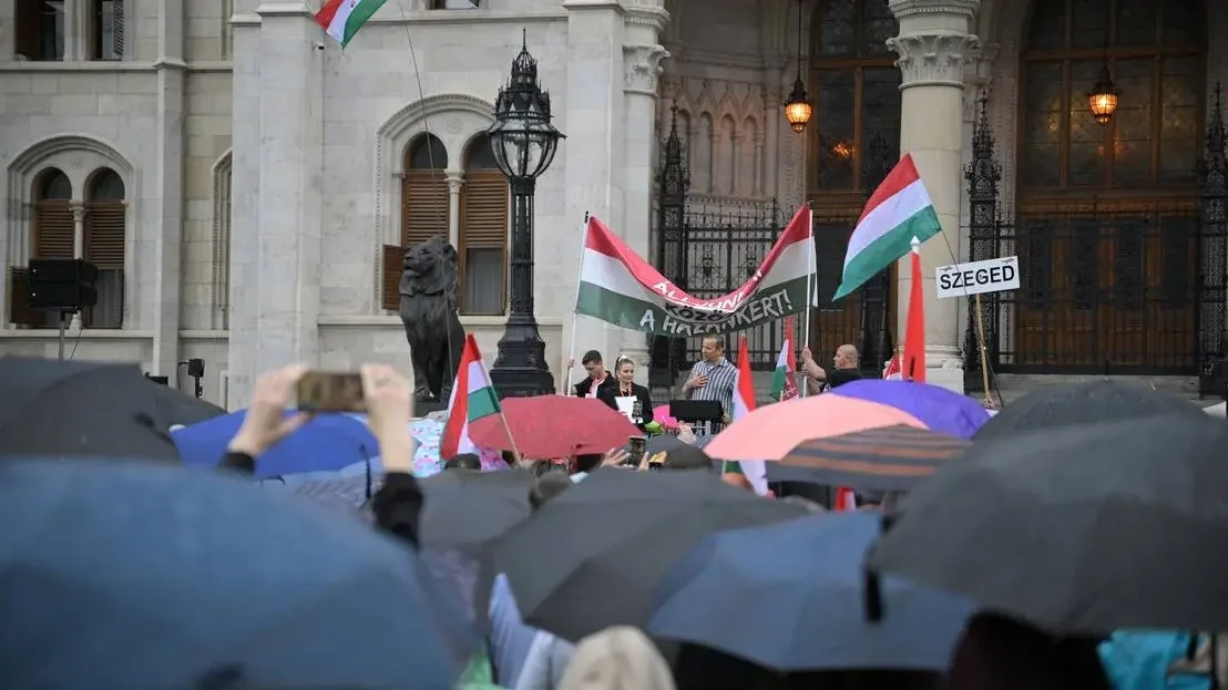Tüntetés a migrációs paktum ellen 2026. június | Kép forrása: Szigetváry Zsolt/MTI