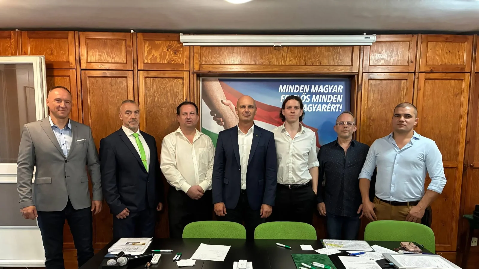 A Mi Hazánk Mozgalom budapesti elnöksége, középen Balog Csaba elnök | Fotó: Magyar Jelen