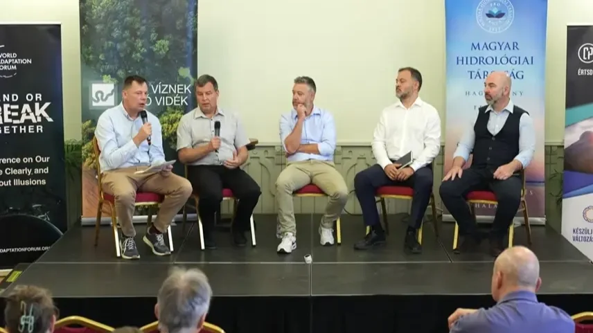 „Vízválságtól a polikrízisig?! – 2026 augusztusa” című budapesti beszélgetés | Képernyőfotó forrása: Nem víznek való vidék YouTube-csatorna
