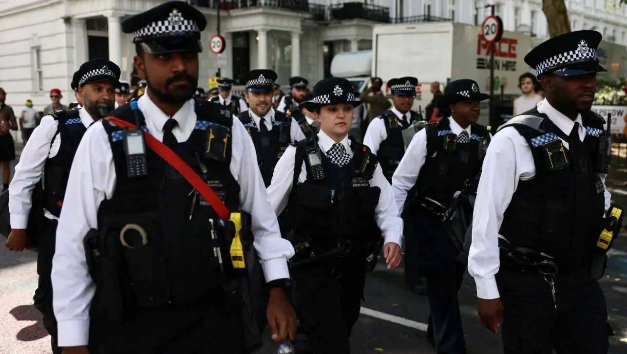 A londoni rendőri erők összetétele - fotó forrása: Sky News
