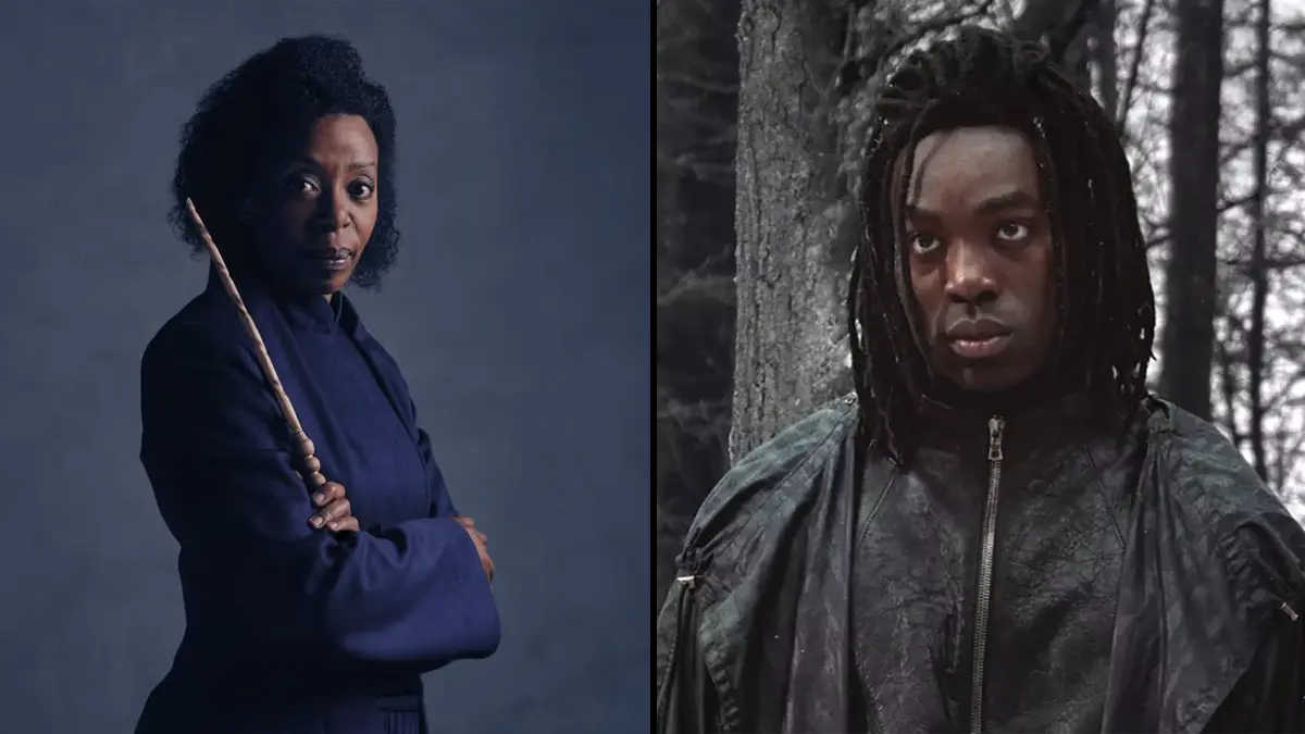 Az „újraképzelt” fekete Hermione és fekete Piton | Képmontázs: Remenyiczki Éva/Magyar Jelen | Felhasznált források: Charlie Gray, HBO Max