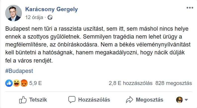 Karacsony Gergely Szerint Rasszista Es Naci Dolog Megemlekezni A Halottakrol Magyar Jelen